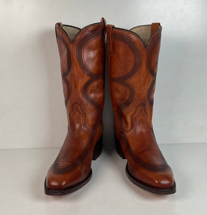 Vintage Dan Post French Toe Cowboy Boots | 1970s | 10.5 D