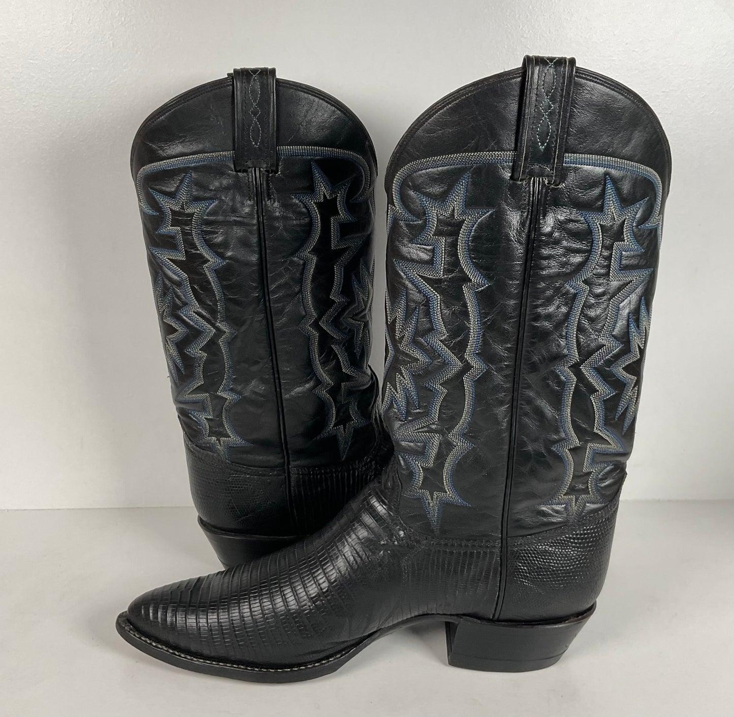 Vintage Tony Lama Cowboy Boots | Teju Lizard | Gold Label | Men’s 10.5 D