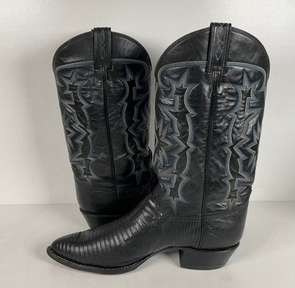 Vintage Tony Lama Cowboy Boots | Teju Lizard | Gold Label | Men’s 10.5 D