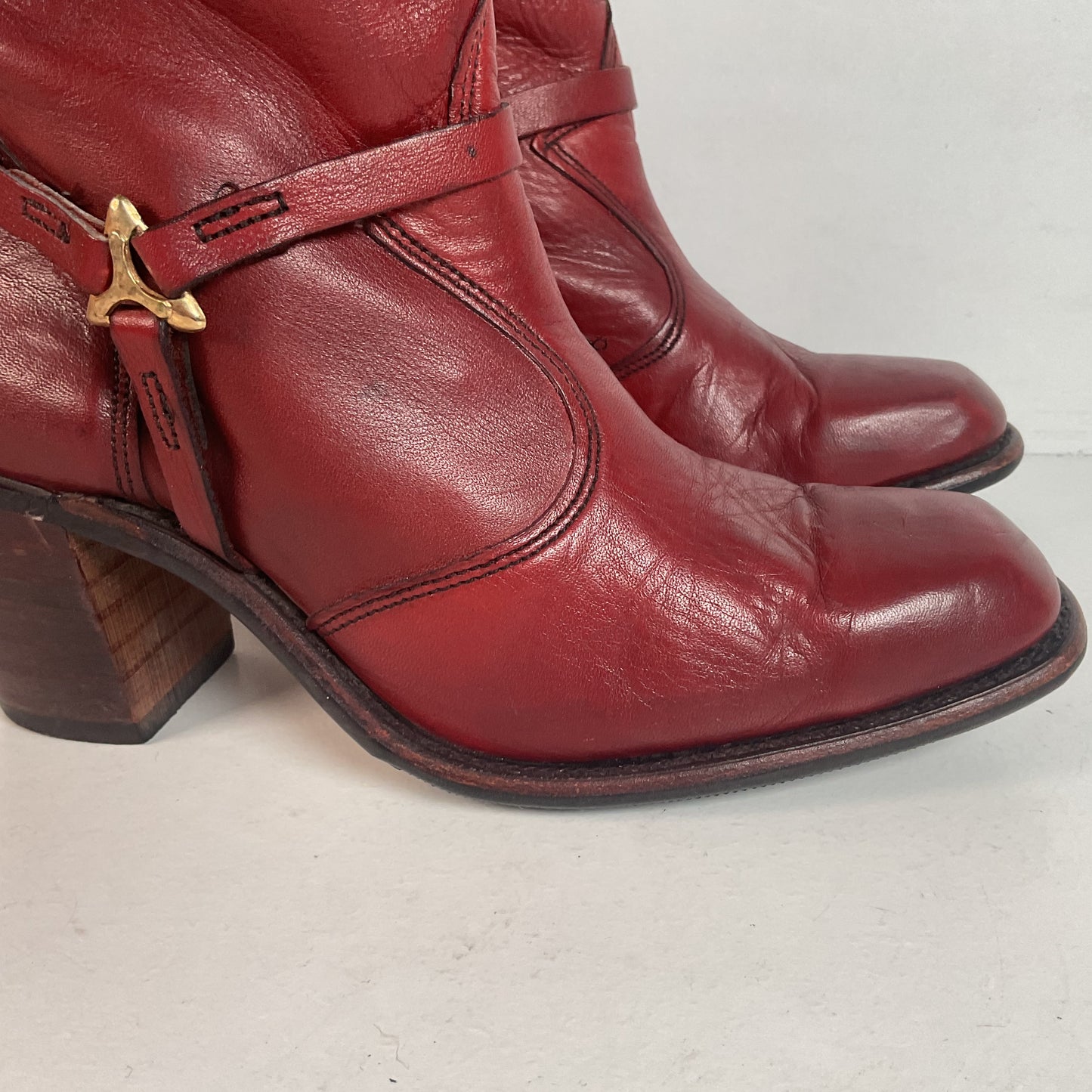 Vintage Wrangler Women’s Tall Harness Boots 7 M USA Made