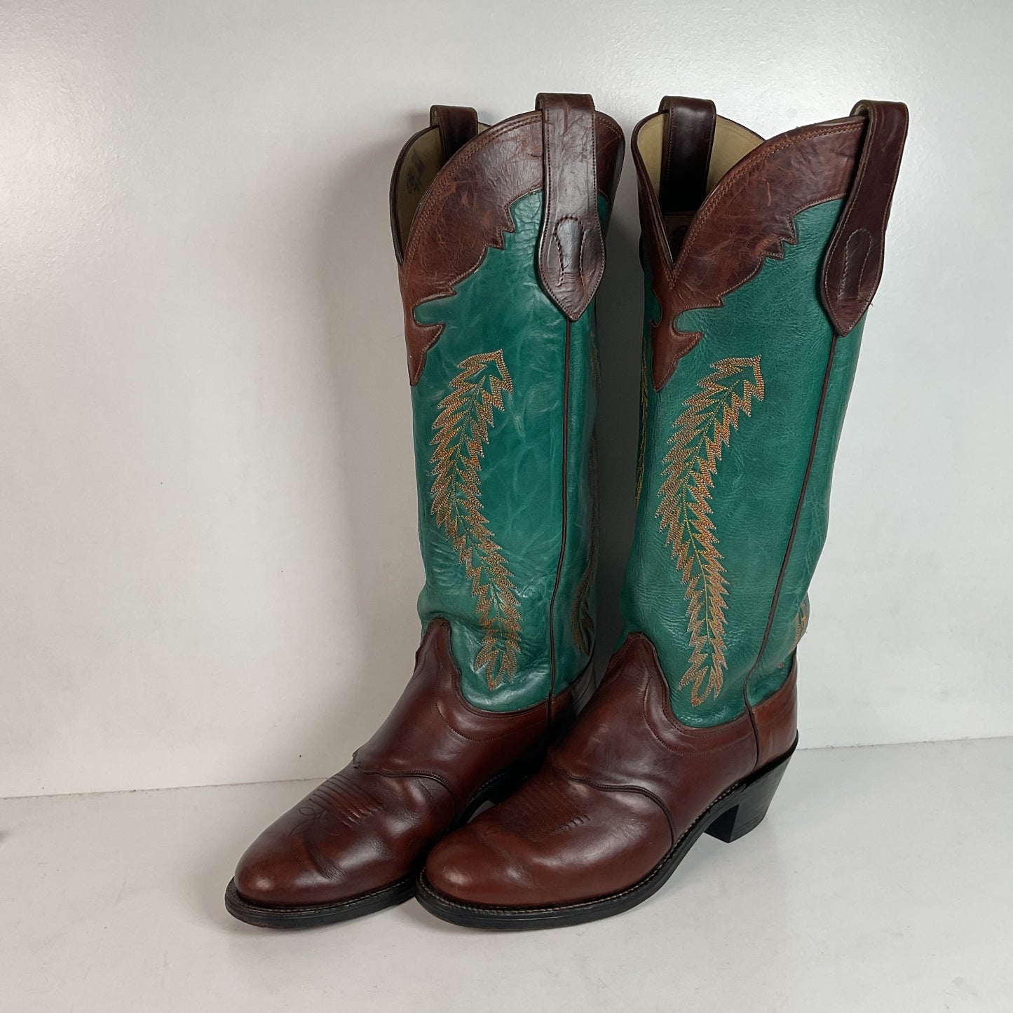 Olathe Tall Top Cowboy Boots 9.5 D USA Made Buckaroo