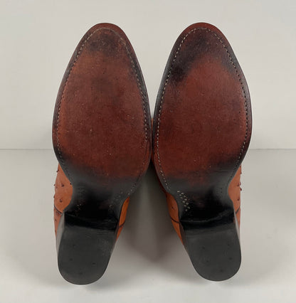 Justin Full Ostrich Quill Cowboy Boots | Exotic | USA Made | Men’s 10 D