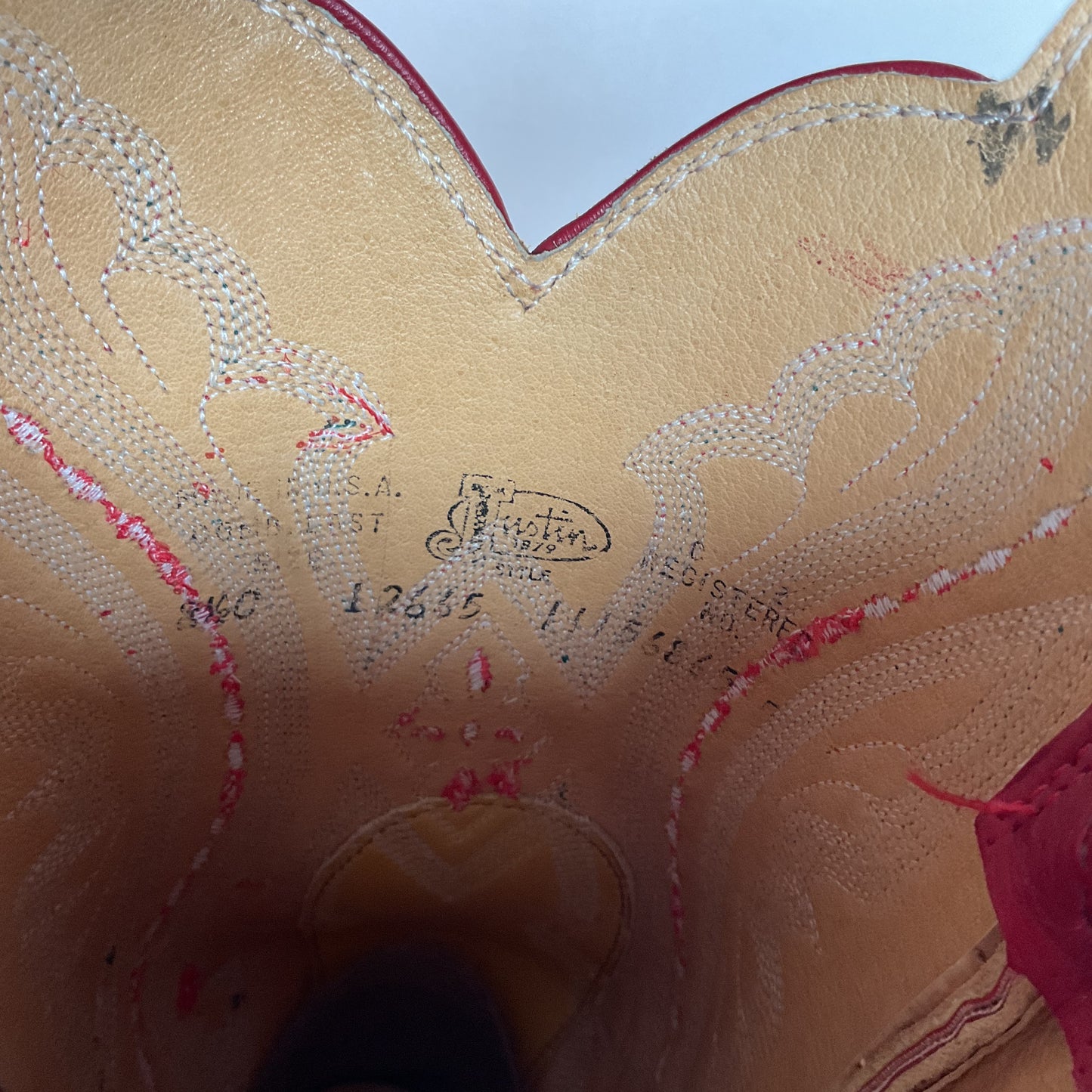Justin Tekno Crepe Cowgirl Boots | Kansas City Chiefs | USA Made | 8.5 C