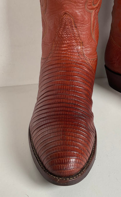 Guy Garrett Custom Cowboy Boots | Teju Lizard | Western Classics | Men’s 10 D