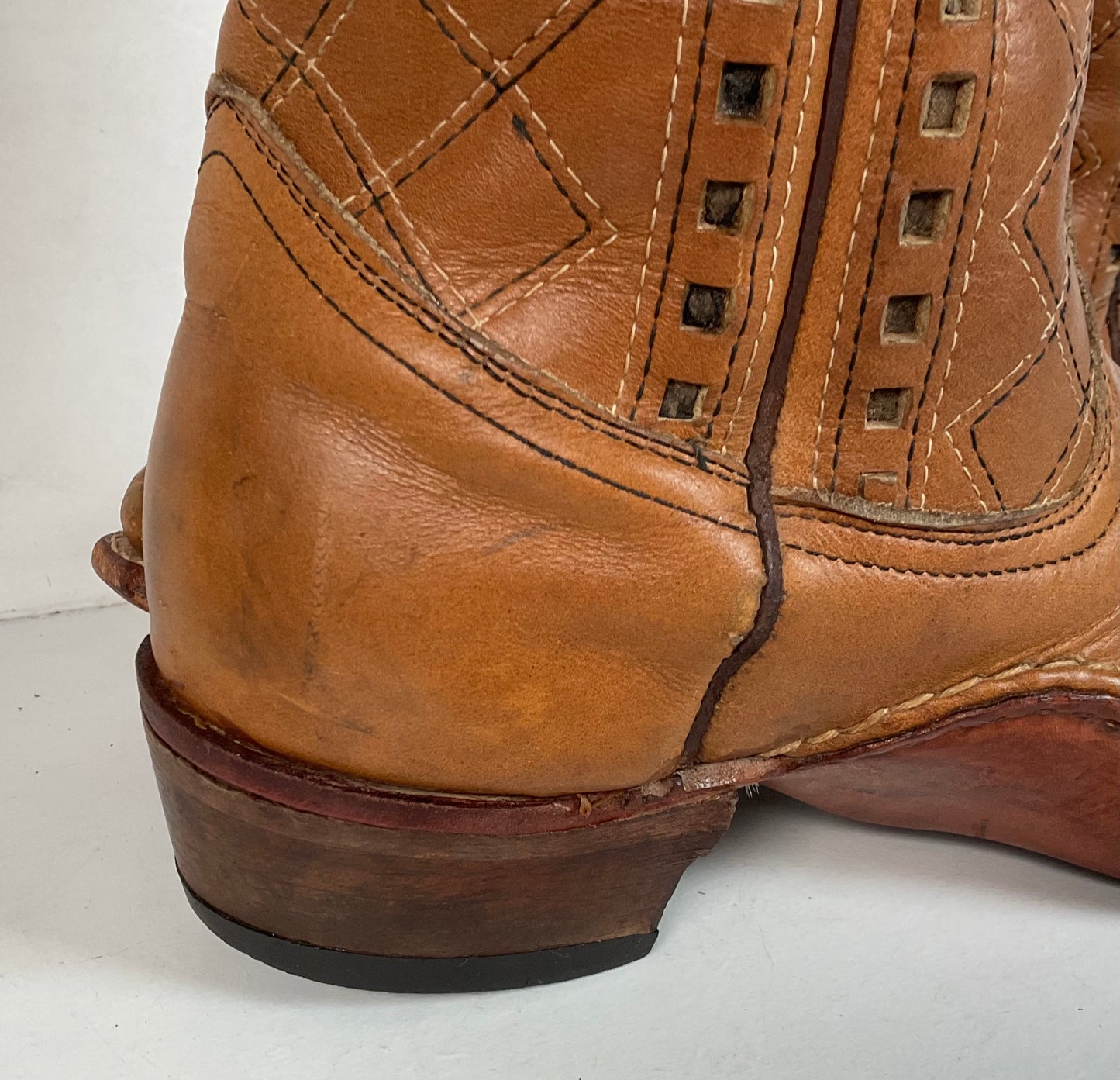 Vintage Patchwork Cowboy Boots | Quilted | 1960s-1970s | Men’s 10 E