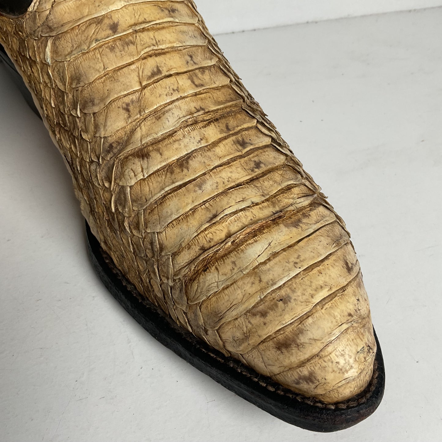 Cowtown Belly Cut Rattlesnake Cowboy Boots 10 D Snakeskin USA Made