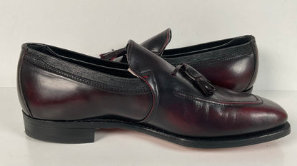 Vintage Johnston Murphy Aristocraft Oxblood Tassel Loafers 9.5 C USA Made