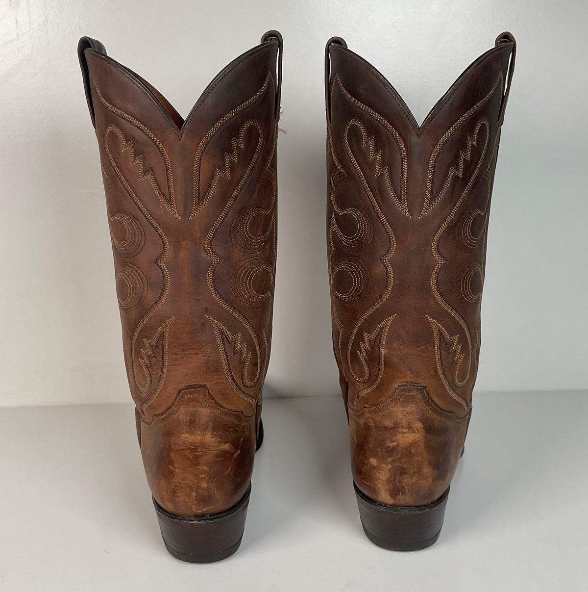 Vintage Tony Lama Cowboy Boots | Bay Apache Cowhide | Men’s 10.5 D