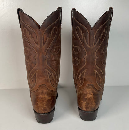 Vintage Tony Lama Cowboy Boots | Bay Apache Cowhide | Men’s 10.5 D