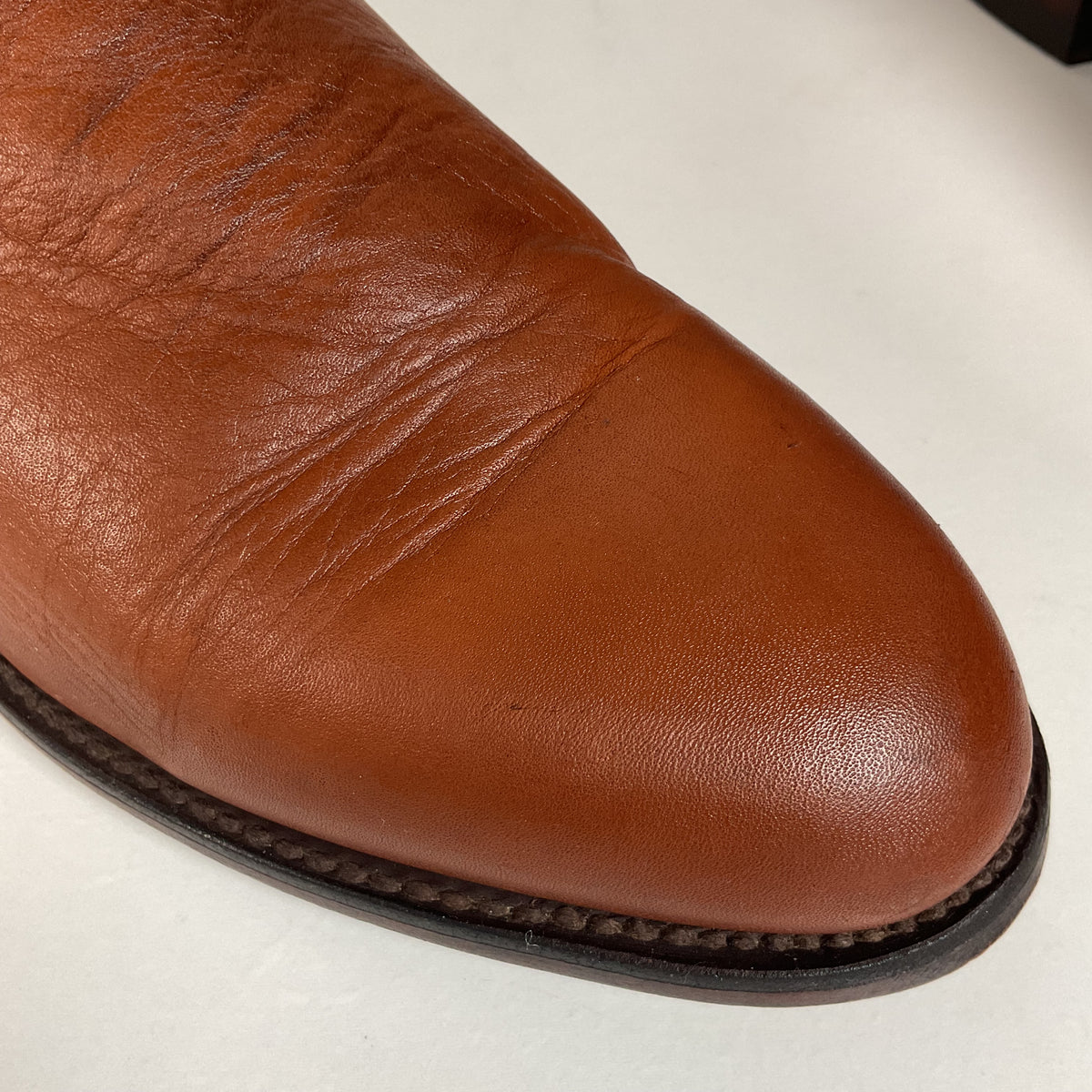 Lucchese 2000 Roper Boots | USA Made | Brown Calf | Men’s 9.5 D