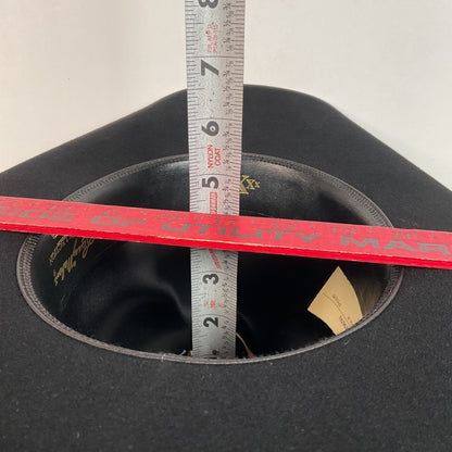 Vintage Milano Larry Mahan Cowboy Hat 6 5/8 Ridgetop Black 5X USA Made