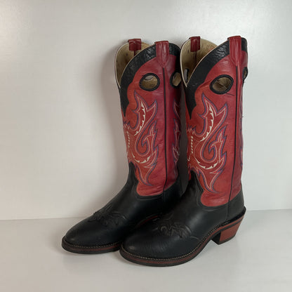 Tony Lama Bullhide Buckaroo Boots | USA Made | Collar Overlay | Men’s 9.5 EE