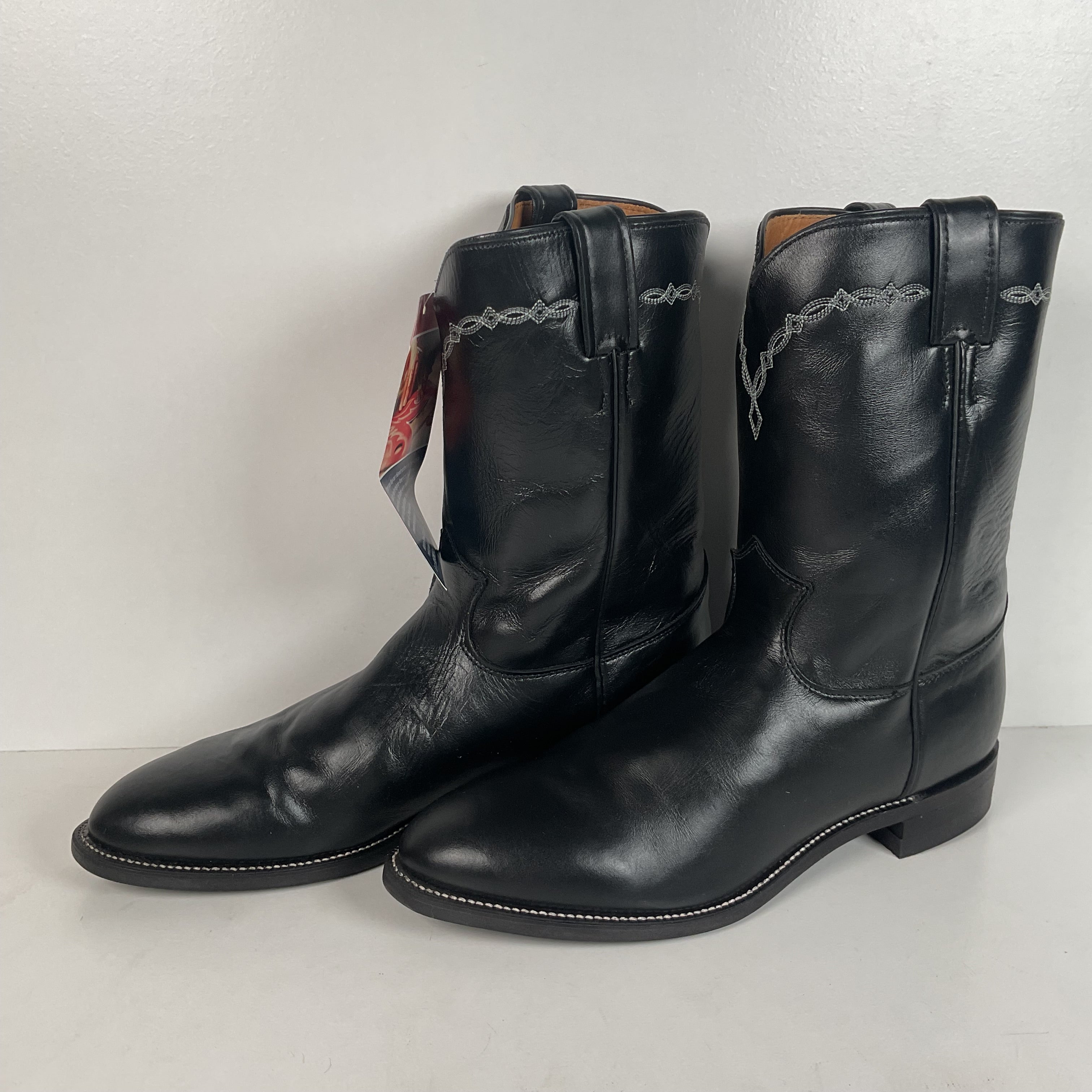 Justin Classic Roper Boots | Black | USA Made | Men’s 11.5 D – Lake's ...