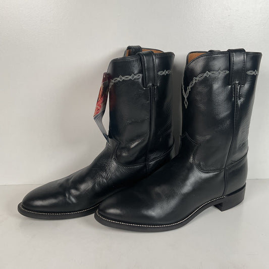 Justin Classic Roper Boots | Black | USA Made | Men’s 11.5 D