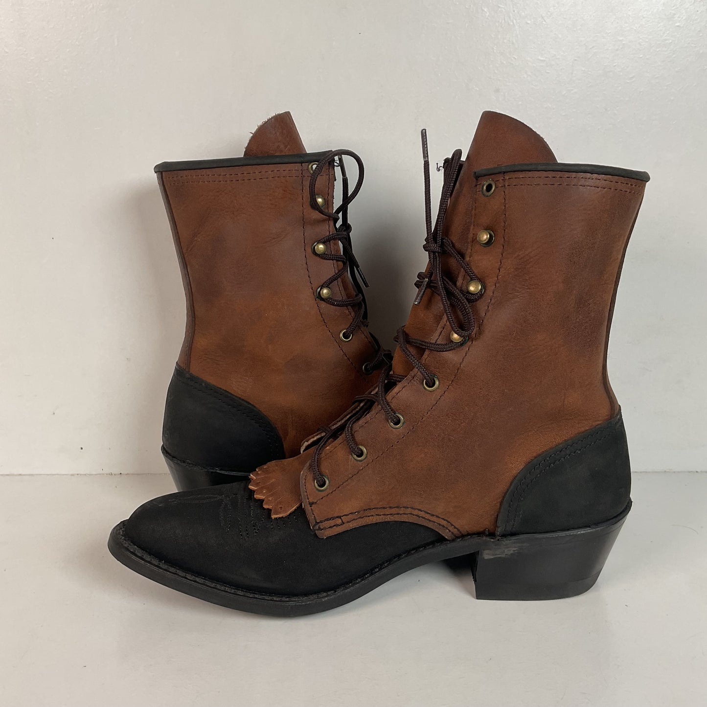 Vintage Abilene Packer Boots | USA Made | Granny | Lace Up | Women’s 7 M
