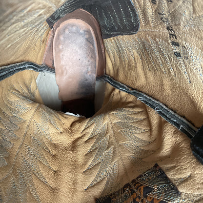 Vintage Tony Lama Elephant Cowboy Boots 10.5 EE Gold Label USA Made