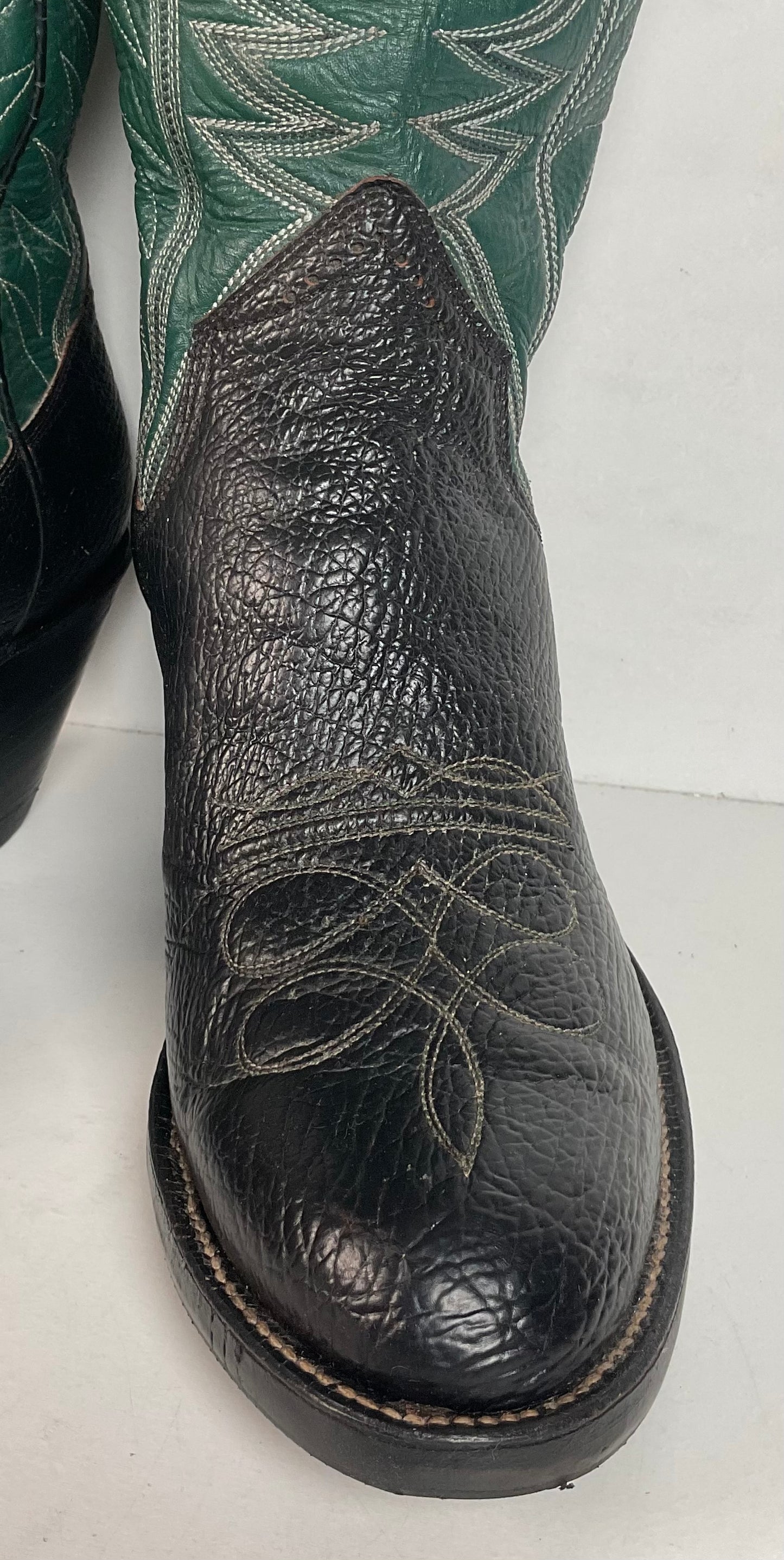 Vintage Sanders Shark Skin Buckaroo Boots Men’s 6.5 | Women’s 8 Exotic Overlay