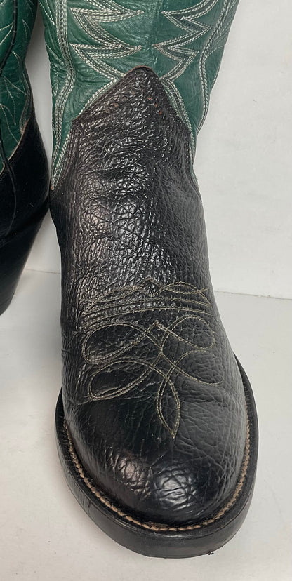 Vintage Sanders Shark Skin Buckaroo Boots Men’s 6.5 | Women’s 8 Exotic Overlay