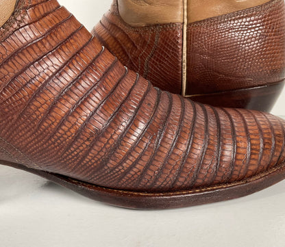 Vintage Lucchese San Antonio Cowboy Boots | Teju Lizard | Narrow | Men’s 9.5 B