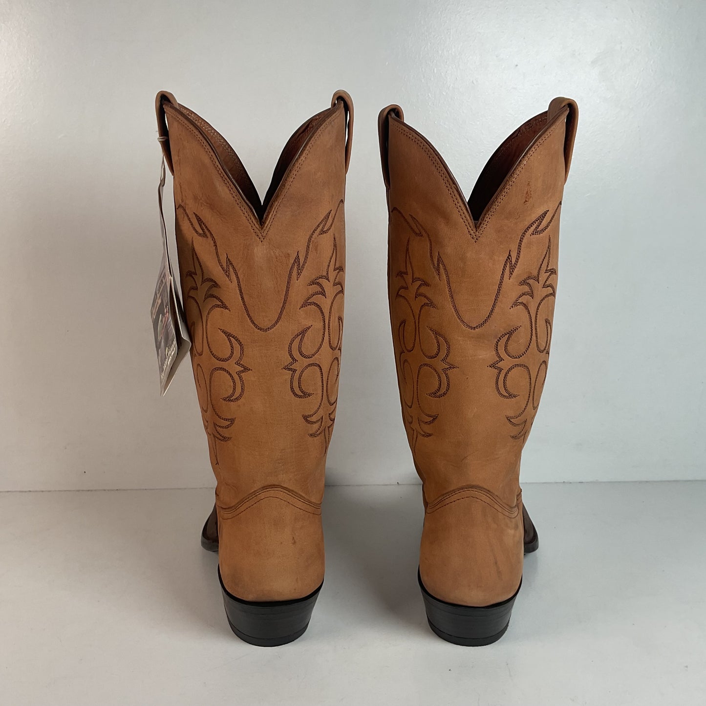 Nocona Wildebeest Wingtip Cowboy Boots Men’s 8.5 D USA Made Exotic Suede