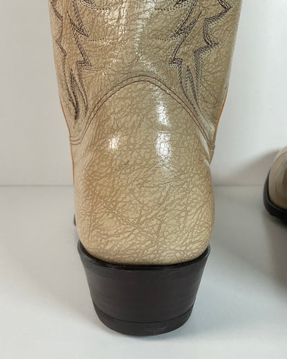 Vintage Nocona Kangaroo Cowboy Boots | USA Made | Sand | Men’s 10 D