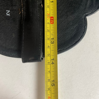 Justin Reba Tall Cowgirl Boots | Black Ostrich Quill | USA Made | 8 B