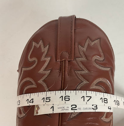 Vintage J. Chisholm Men’s Butterscotch Ostrich 7.5 D USA Made Exotic Pin Quill