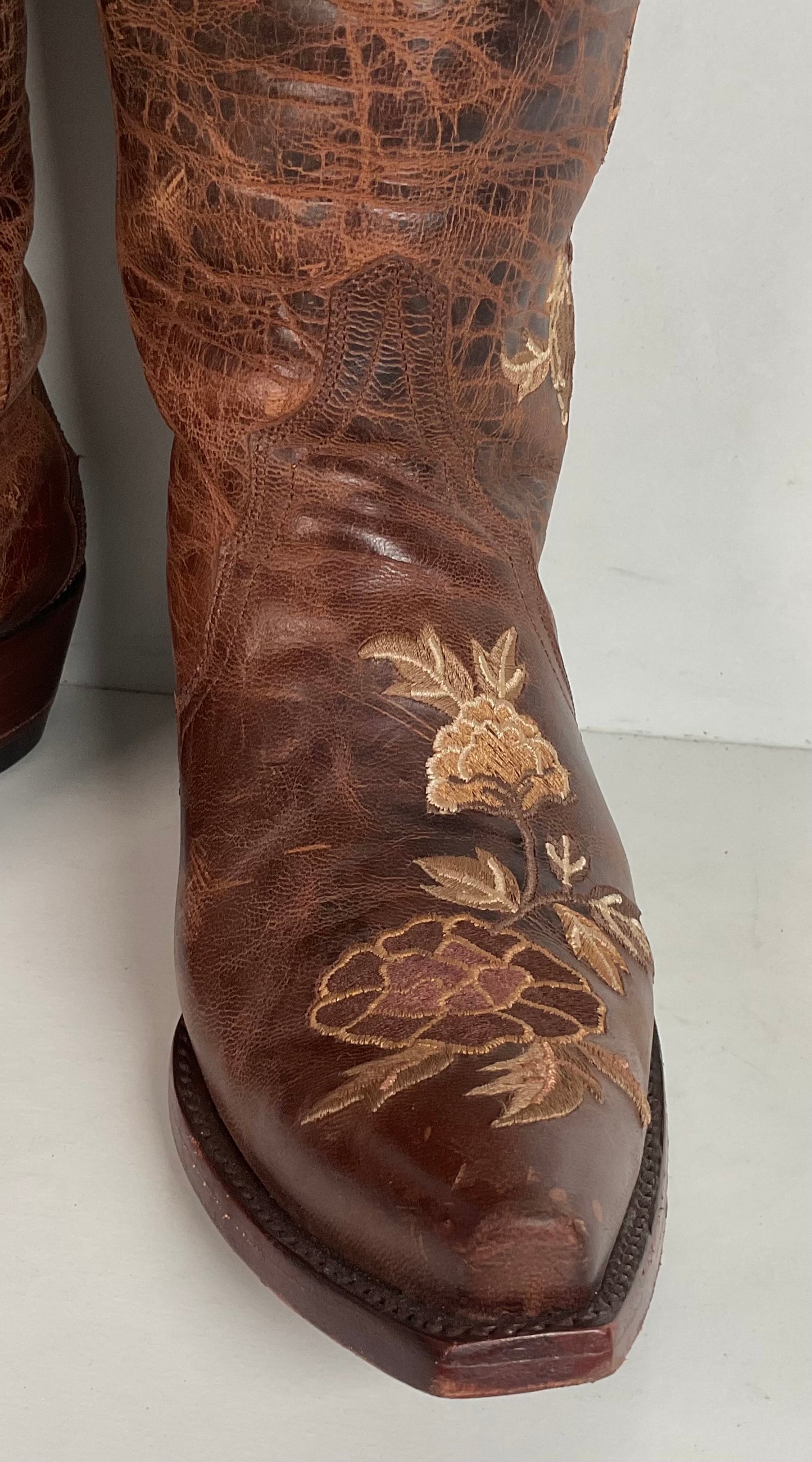 Old Gringo Brown Wildflower Cowgirl Boots 6.5 B