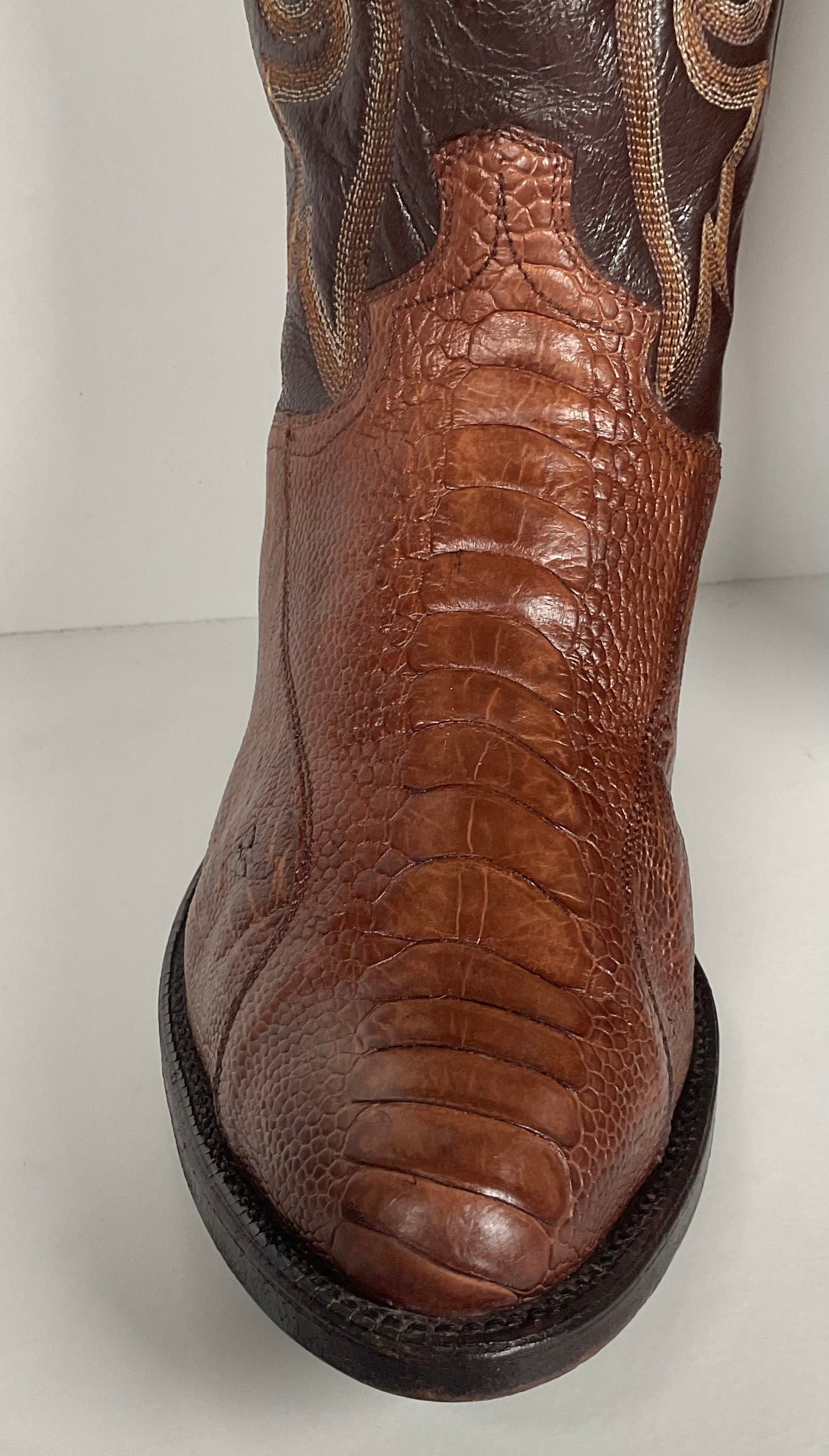 Vintage Panhandle Slim Ostrich Leg Cowboy Boots | Exotic | Brown | Men’s 8 D