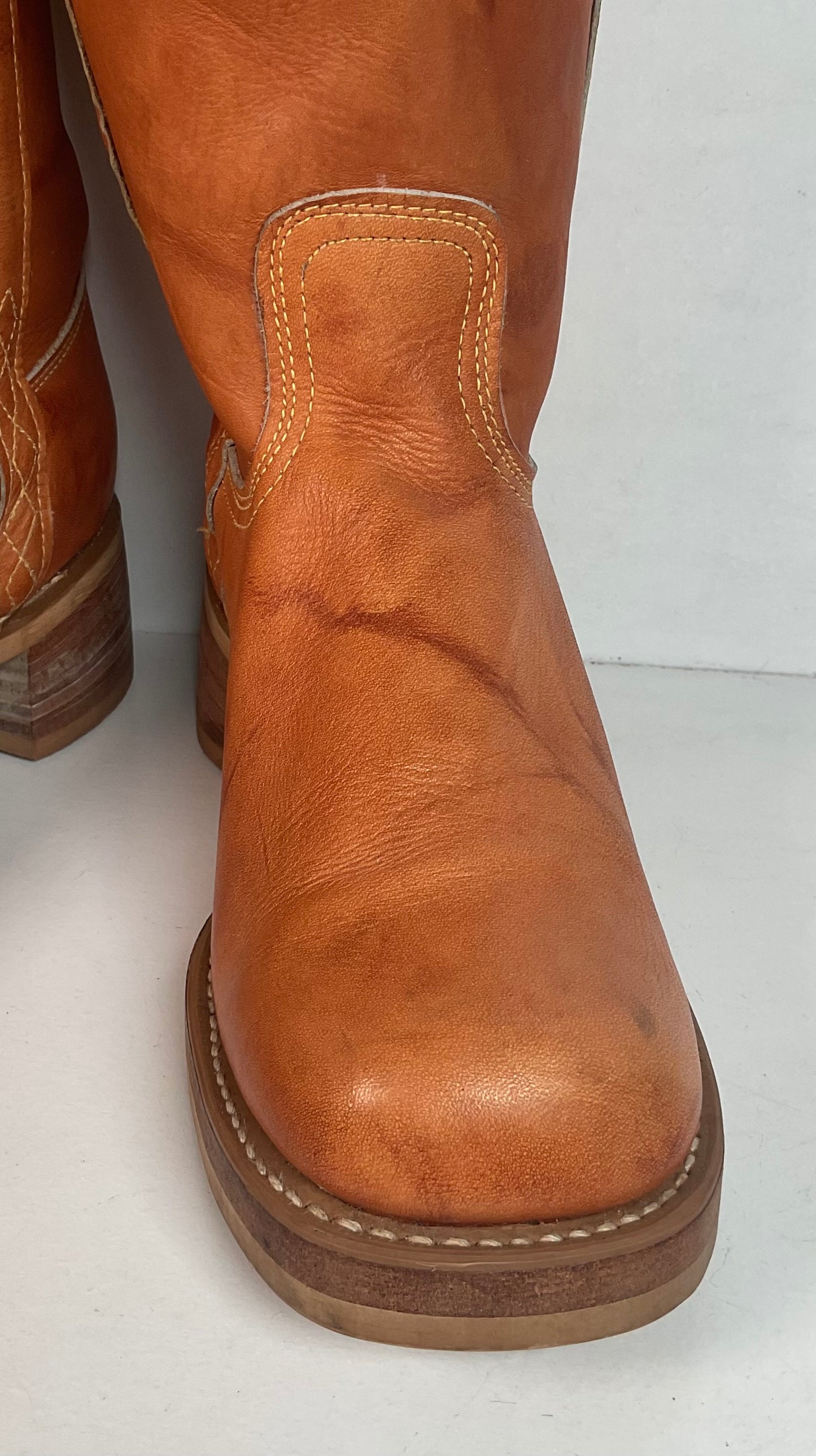 Vintage Women’s Longhorn Campus Boots 8 M USA Made Chunky