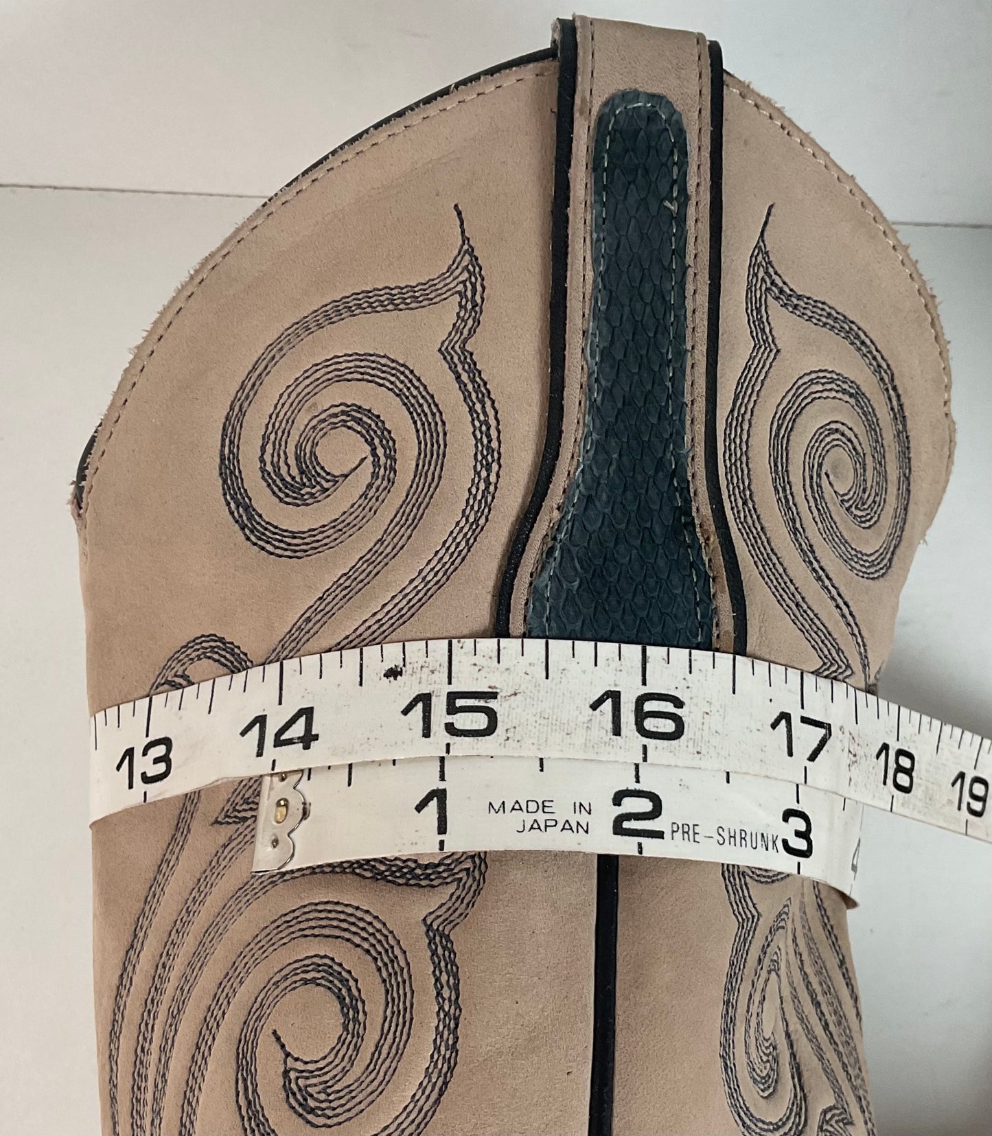 Vintage Tony Lama Python Snakeskin Cowgirl Boots | Dark Blue | Women’s 8 M