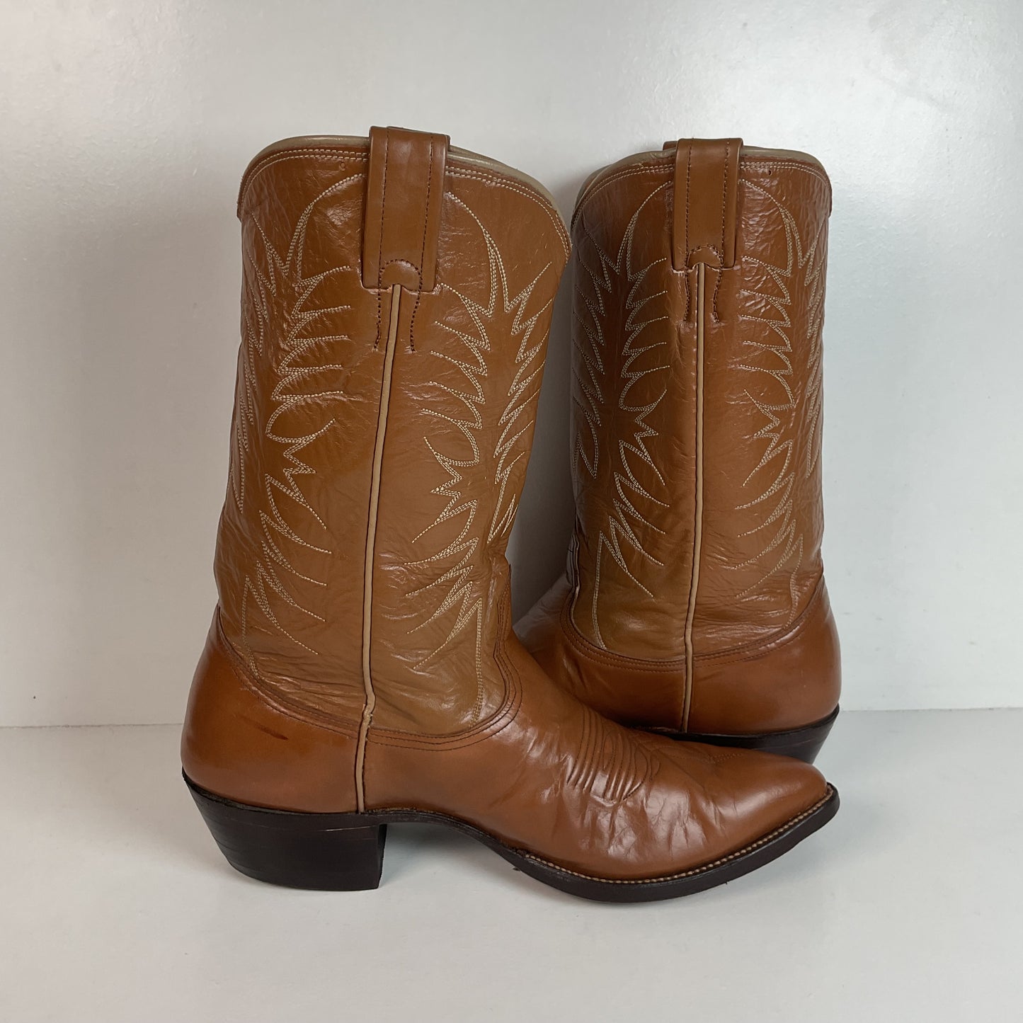 Vintage Nocona Calfskin Cowboy Boots 12 D Old Black Label