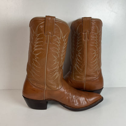 Vintage Nocona Calfskin Cowboy Boots 12 D Old Black Label