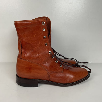 Vintage Justin Kiltie Packer Boots | USA Made | Lacer | Women’s 8.5 B