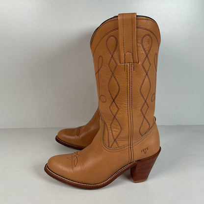 Vintage Frye Cowgirl Boots | USA Made | Butterscotch | Women’s 8.5 B