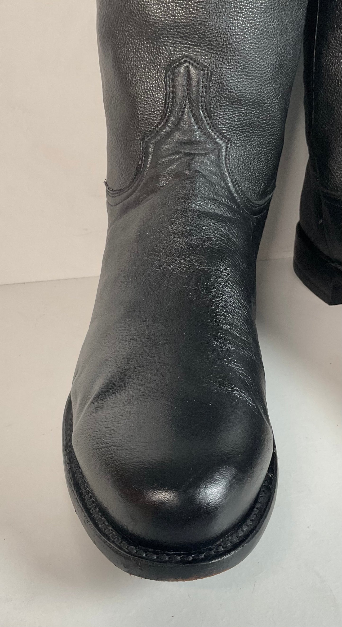 Lucchese Majestic Black Roper Boots 14 EE