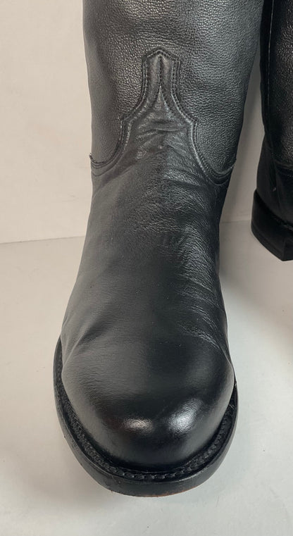 Lucchese Majestic Black Roper Boots 14 EE