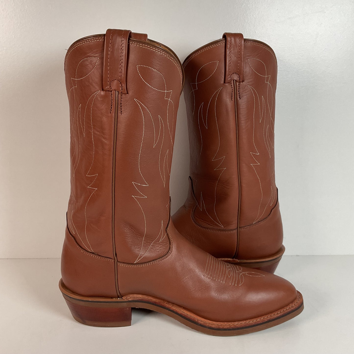 Tony Lama Natural Retan Cowboy Boots | USA Made | 14 D