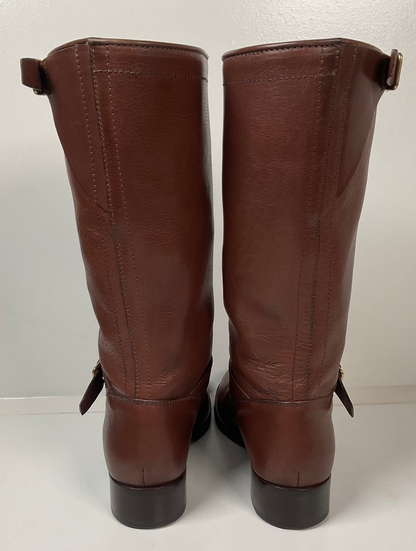 Ralph Lauren Purple Label Riding Boots 8.5 B Chilton Dark Oak Burnished