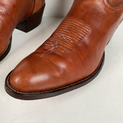 Vintage Tony Lama Cowboy Boots | Chocolate Cow | Men’s 11.5 D