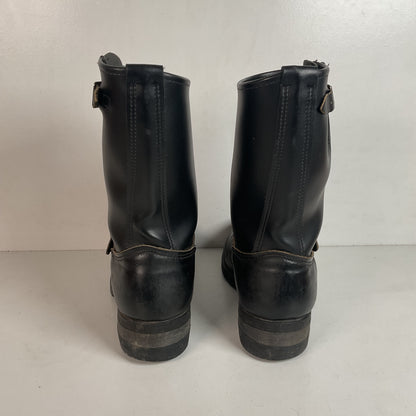Vintage Heavy Duty Engineer Boots 7.5 USA Made Steel Toe Motorcycle
