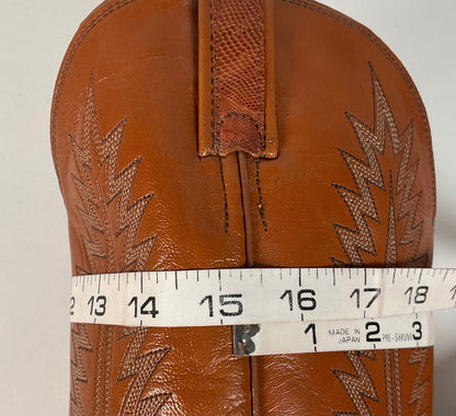 Vintage Dan Post Teju Lizard Cowboy Boots | Peanut Brittle | Men’s 10 D