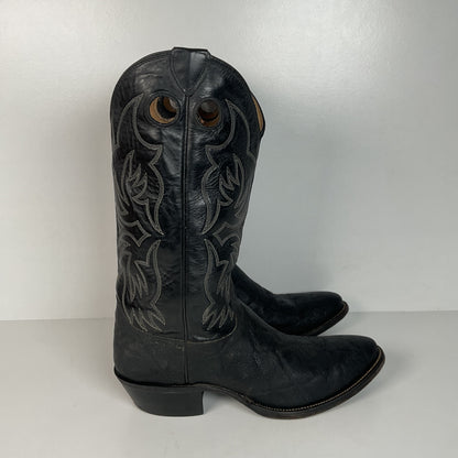 Justin Faux Elephant Print On Cowhide Buckaroo Cowboy Boots 10 D Punchy