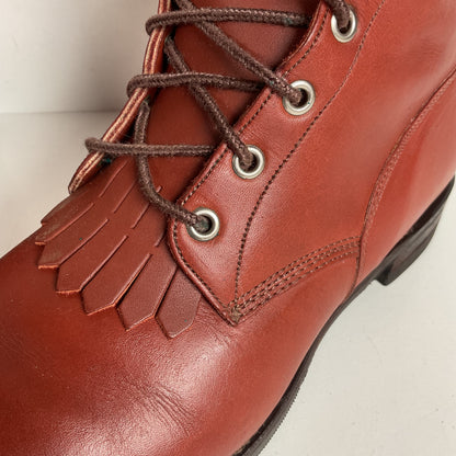 Vintage Justin Kiltie Packer Boots | Brick Caprice | USA Made | Men’s 12 B