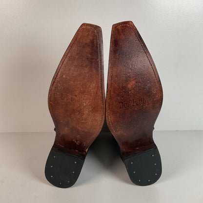 Python Snakeskin Ankle Boots | Western Side Zip | Mex 30.5 | USA 12.5