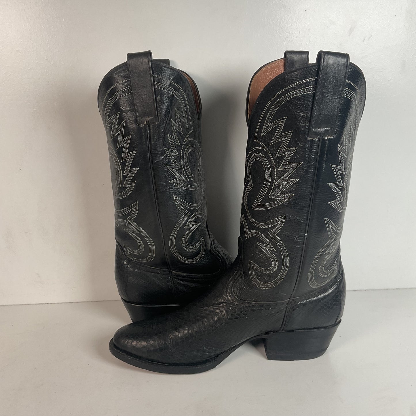 Exotic Black Cobra Snakeskin Cowboy Boots Mexico 28.5 E | US Men’s 10.5