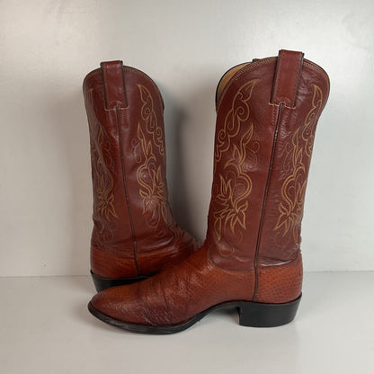 Vintage Justin Turkey Quill Cowboy Boots 9.5 D Gallapava