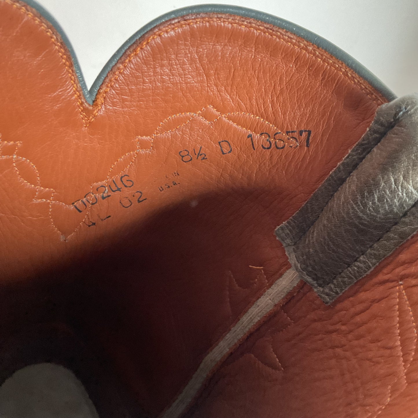 Customized Lucchese Leadville Grey Anthracite Roper Boots 8.5 D USA Mad Dog Goat