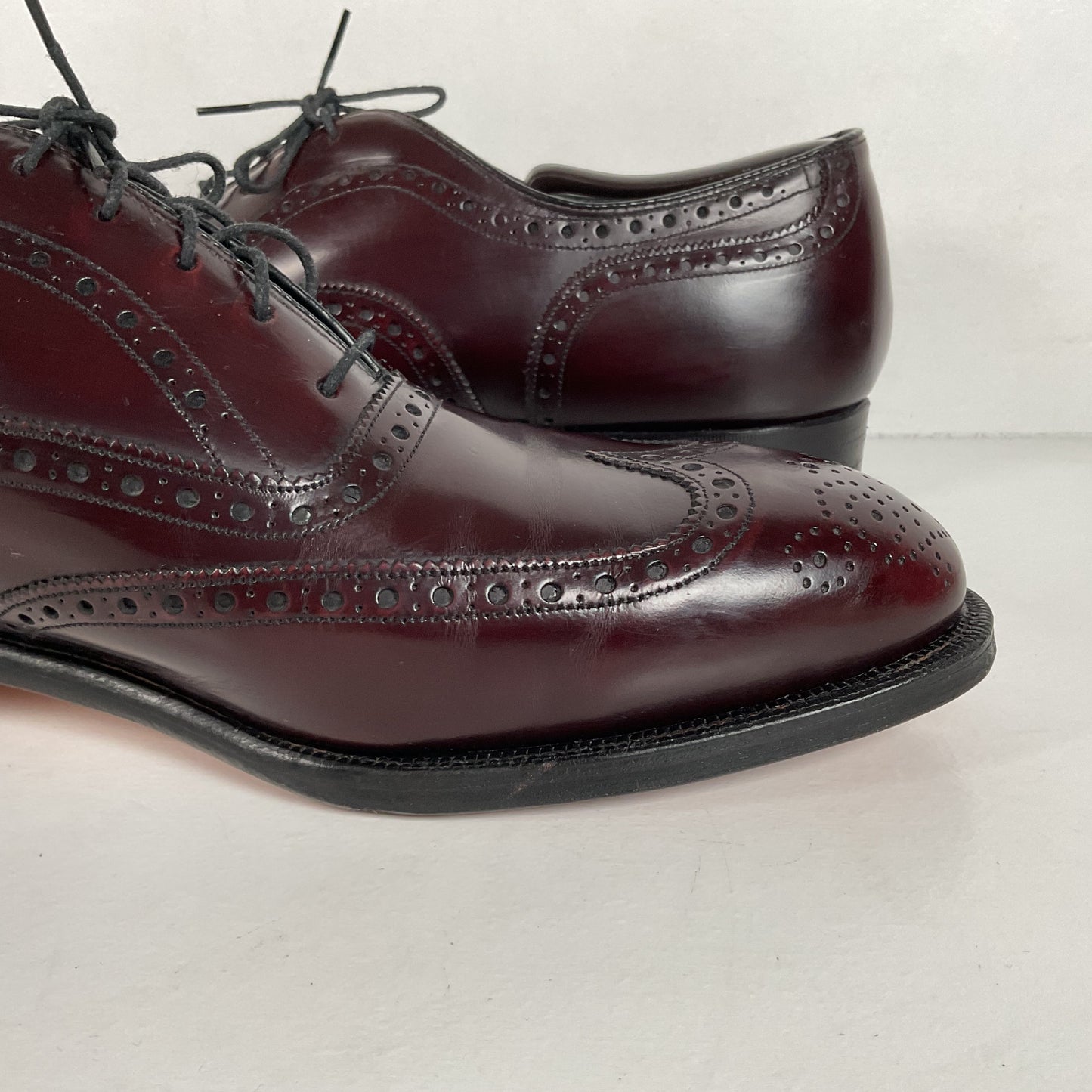 Vintage Johnston Murphy Oxford Shoes | Burgundy Calf | USA Made | Men’s 12 D