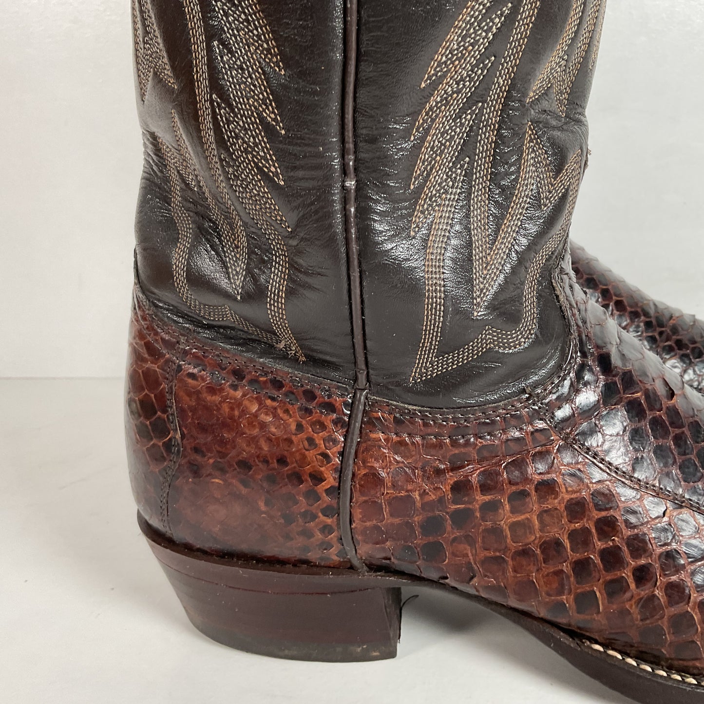 Texas Imperial Python Snakeskin Cowboy Boots | USA Made | Men’s 9.5 D